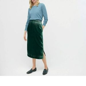 J.Crew velvet pull on skirt size SP NWT